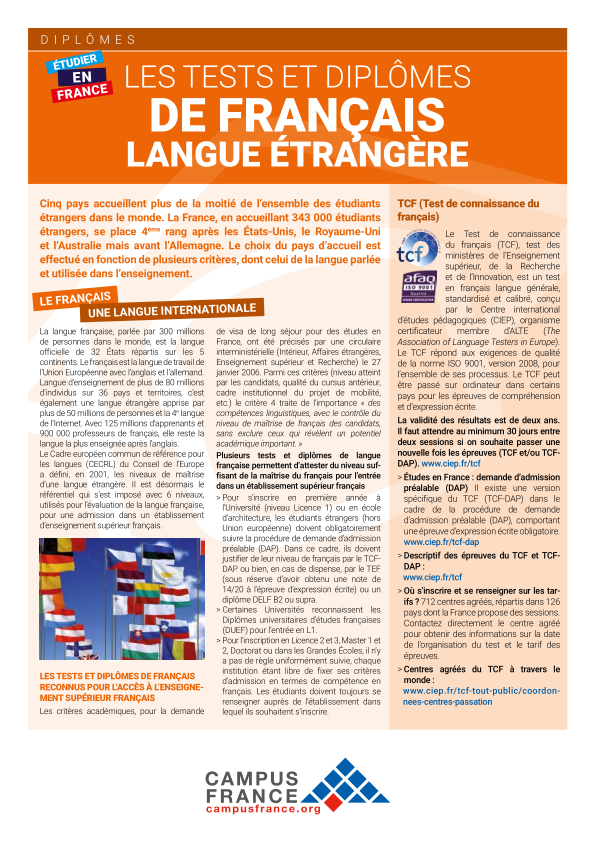 Les Tests et diplômes de Français Langue Étrangère (FLE)