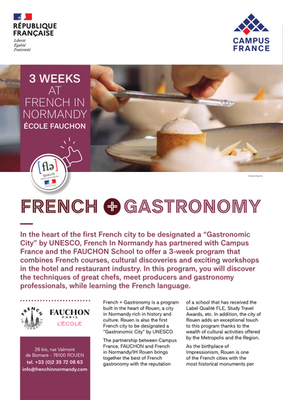 Le programme French+Gastronomy