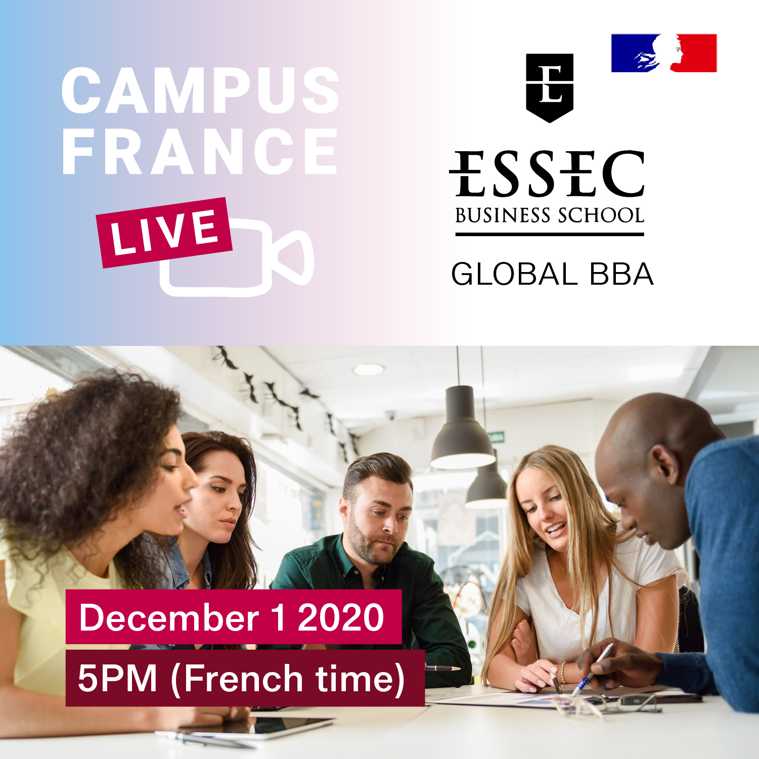 L’ESSEC Business School en direct sur son campus en France