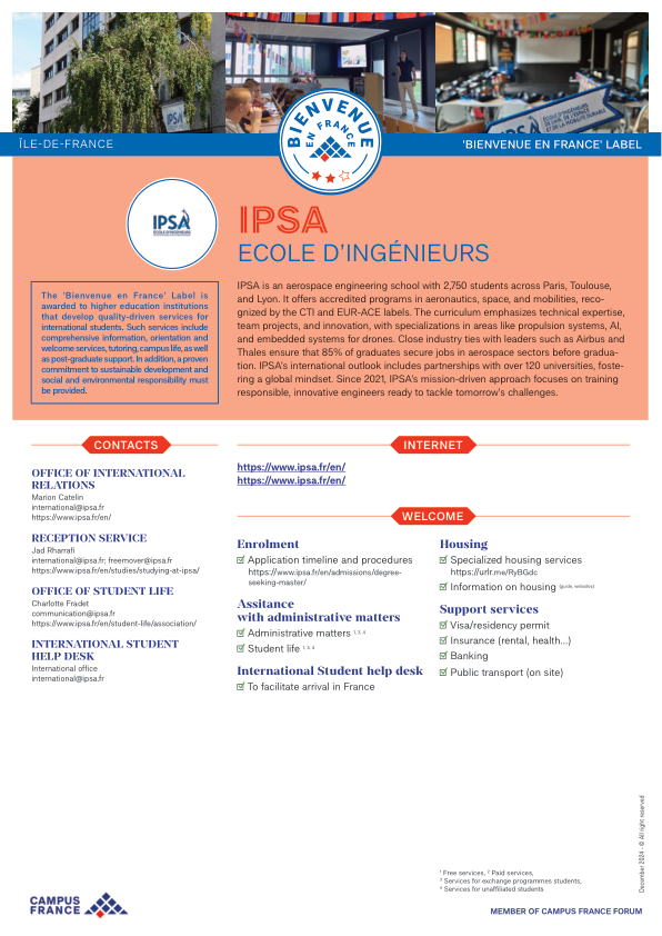 IPSA - Institut Polytechnique des Sciences Avancées