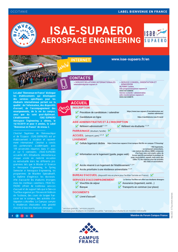 Institut Supérieur de l'Aéronautique et de l'Espace-Toulouse