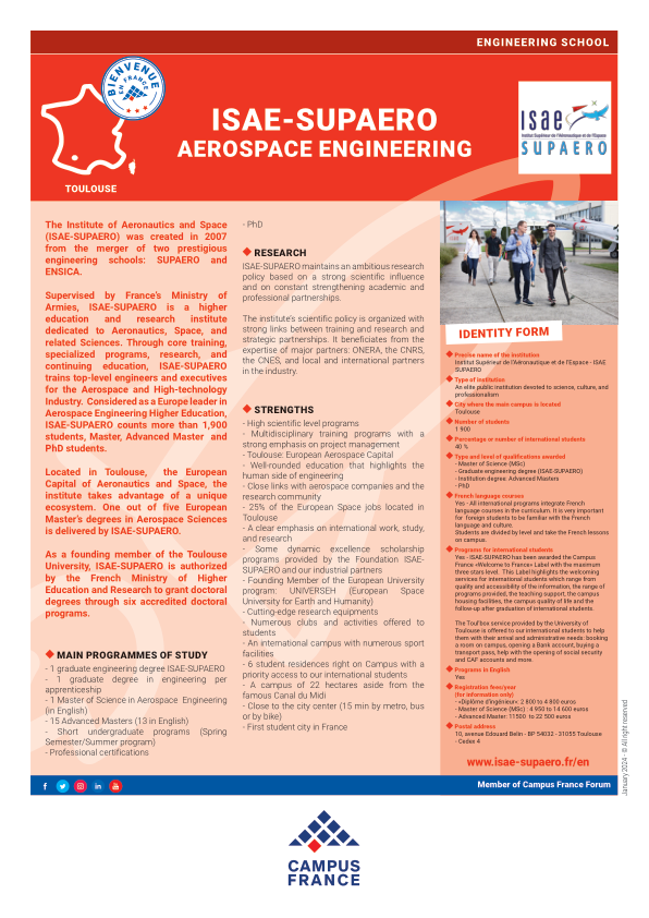 Institut Supérieur de l'Aéronautique et de l'Espace-Toulouse