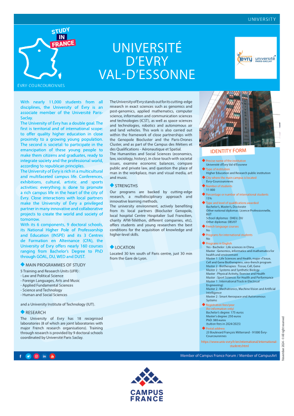 Université d'Evry Val d'Essonne