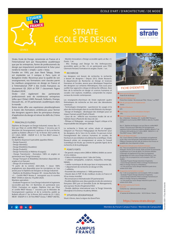 Strate, École de Design