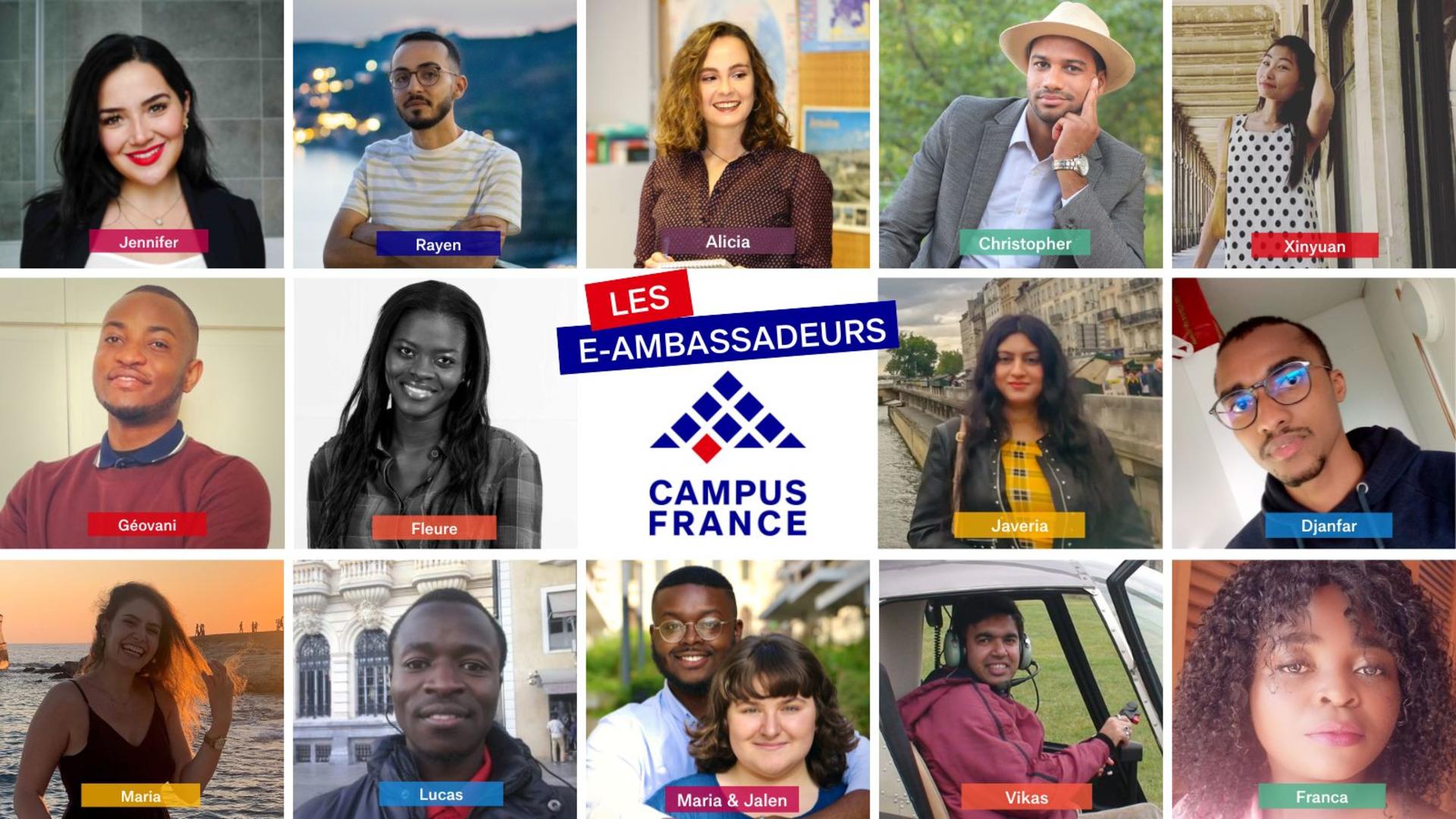 affiche des e-ambassadeurs Campus France