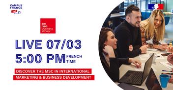 Campus France Live avec emlyon  : Msc in international Marketing