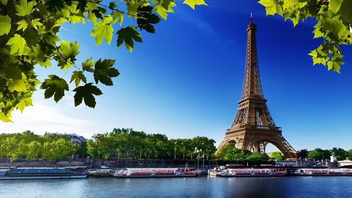 Tour Eiffel feuilles vertes